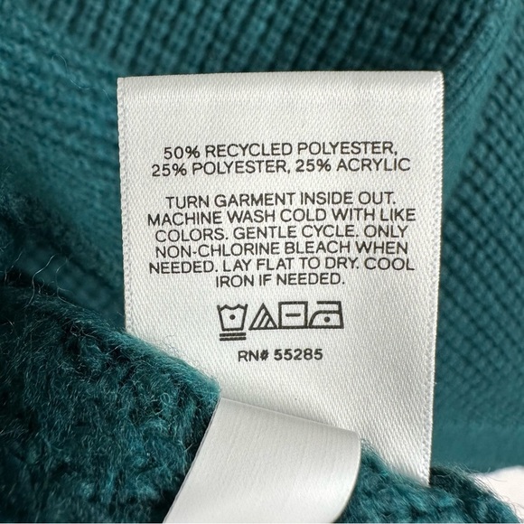 Express Reversible Mock Neck Crossover Sweater Asymmetrical Waffle NWT Office - Picture 10 of 12